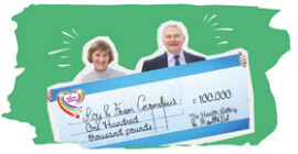 Health lottery jackpot winners