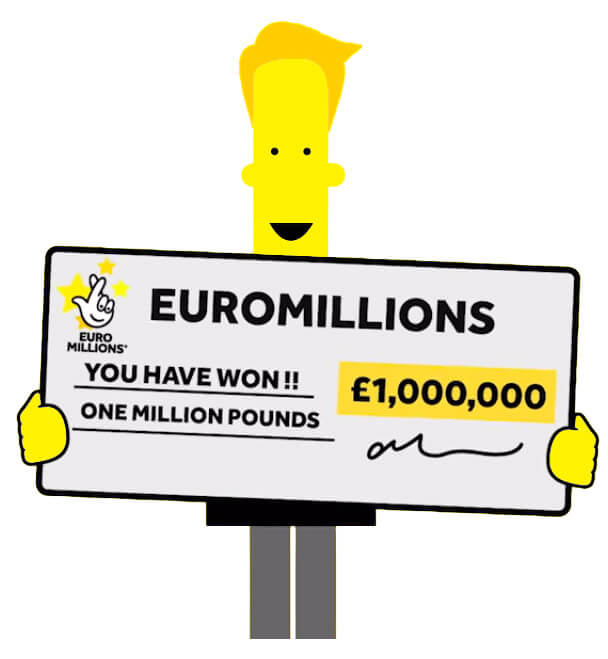 Man with Euromillions check